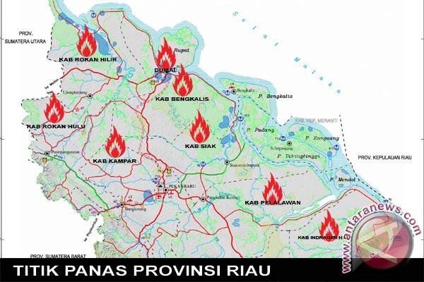 Ilustrasi hotspot api di Riau. Foto: Antara