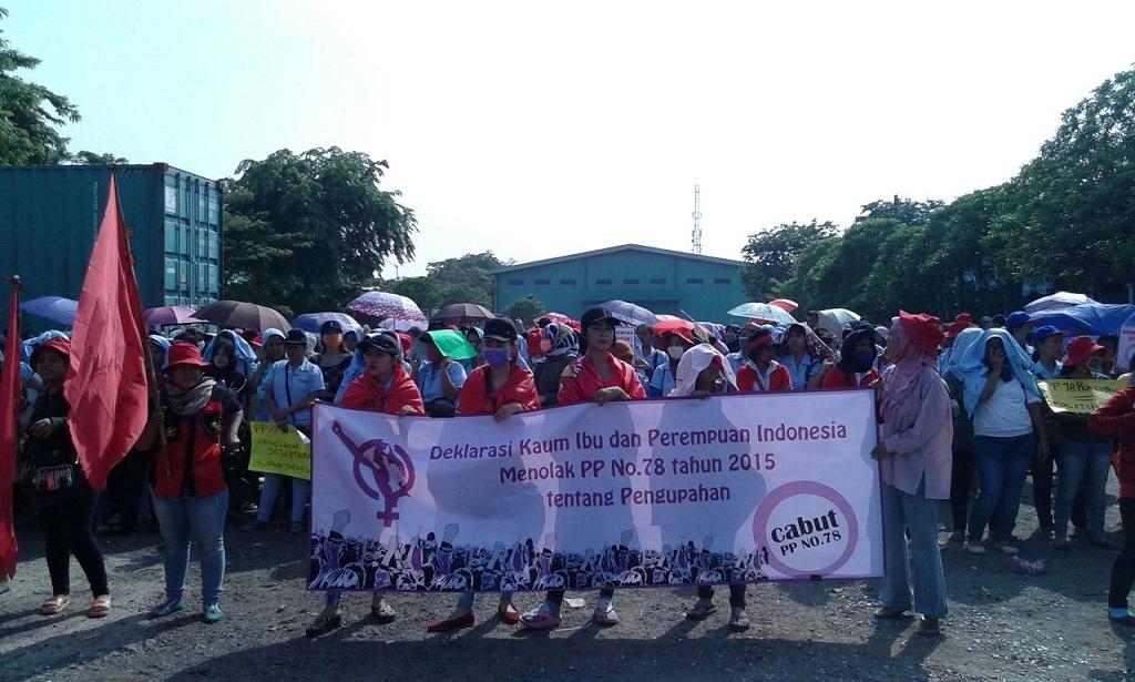 Buruh Perempuan Tuntut Pencabutan PP Pengupahan