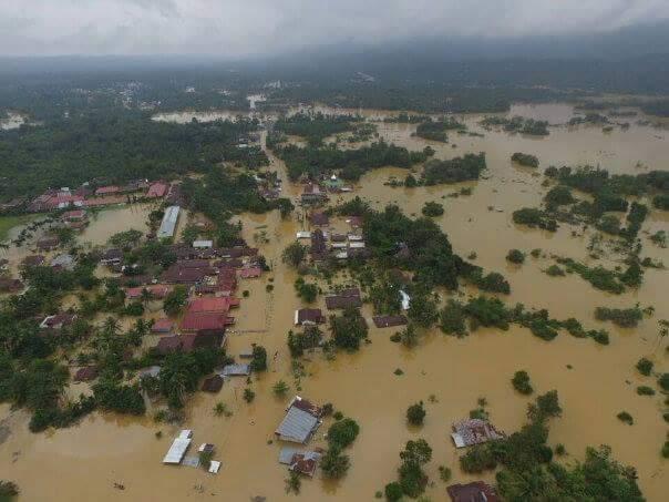 Ribuan Rumah Terendam Banjir di Rokan Hulu